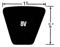 8V Belt Dimensions